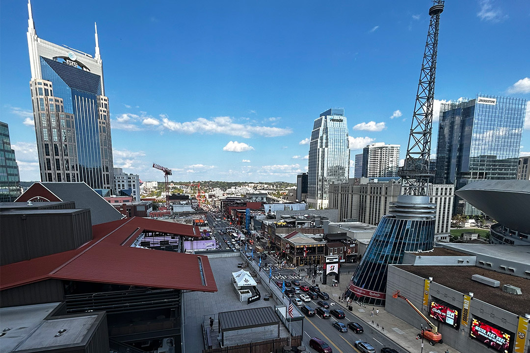 View of Downtown Nashville from a Rooftop