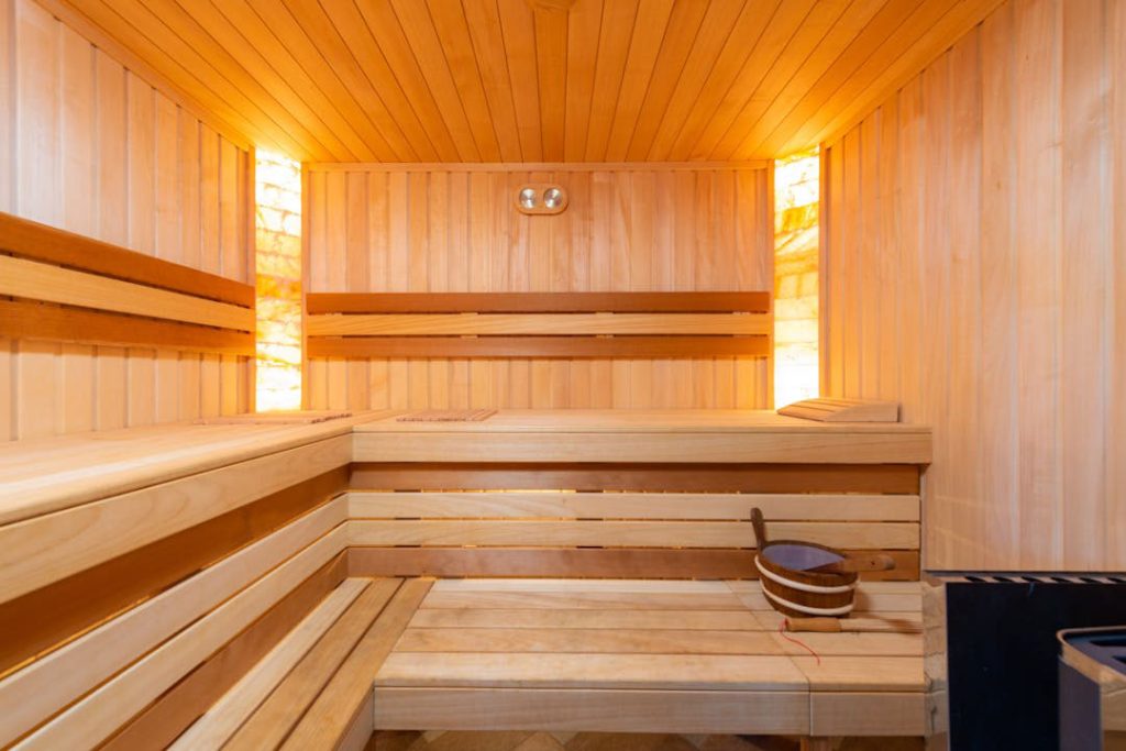 Wooden and Beautiful Sauna Room_apartments with sauna