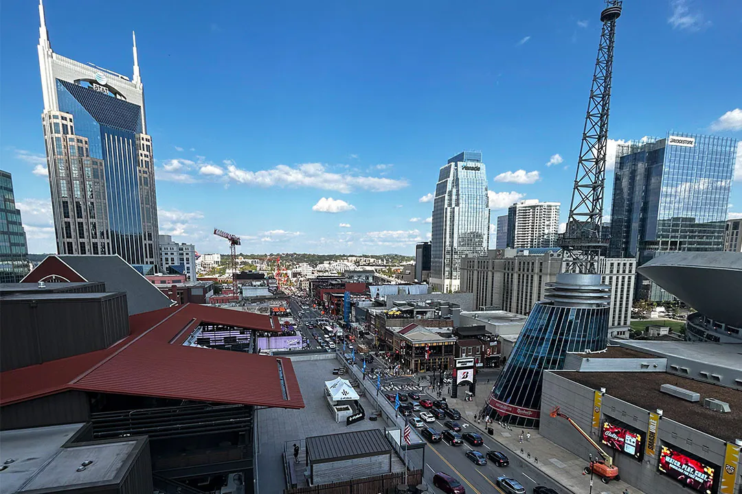 View of Downtown Nashville from a Rooftop